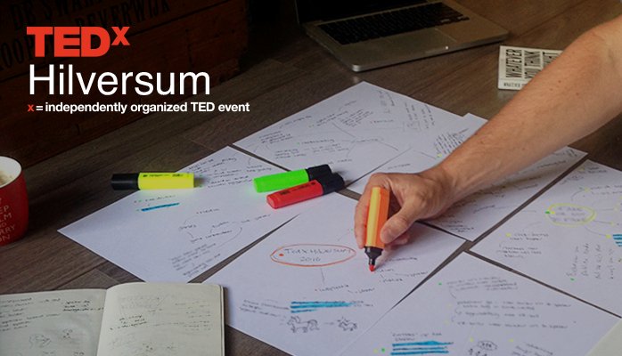 Start van het campagnebeeld concept + ontwerp &amp; animatie pakket voor @tedxhilversum 2016, samen met <a href="/michielverweij/">Michiel Verweij</a>