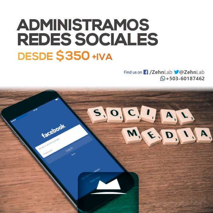 ZehnLab's tweet photo. 👉 Administramos las #RedesSociales de tu #negocio: 🚀
-Anuncios 👍
-y diseños atractivos 👌
*Desde $350+IVA https://t.co/Scn80bYIzg