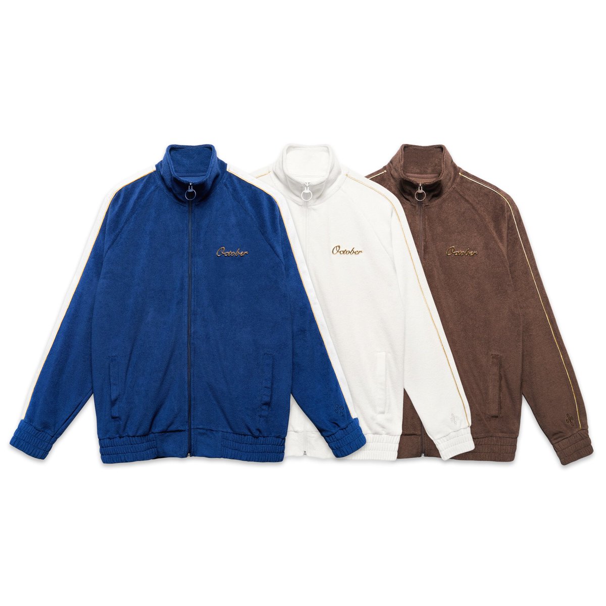 welcomeOVO's tweet photo. Terry Cloth October Track Jacket - In Stores Now https://t.co/Vb4mBBMiGa