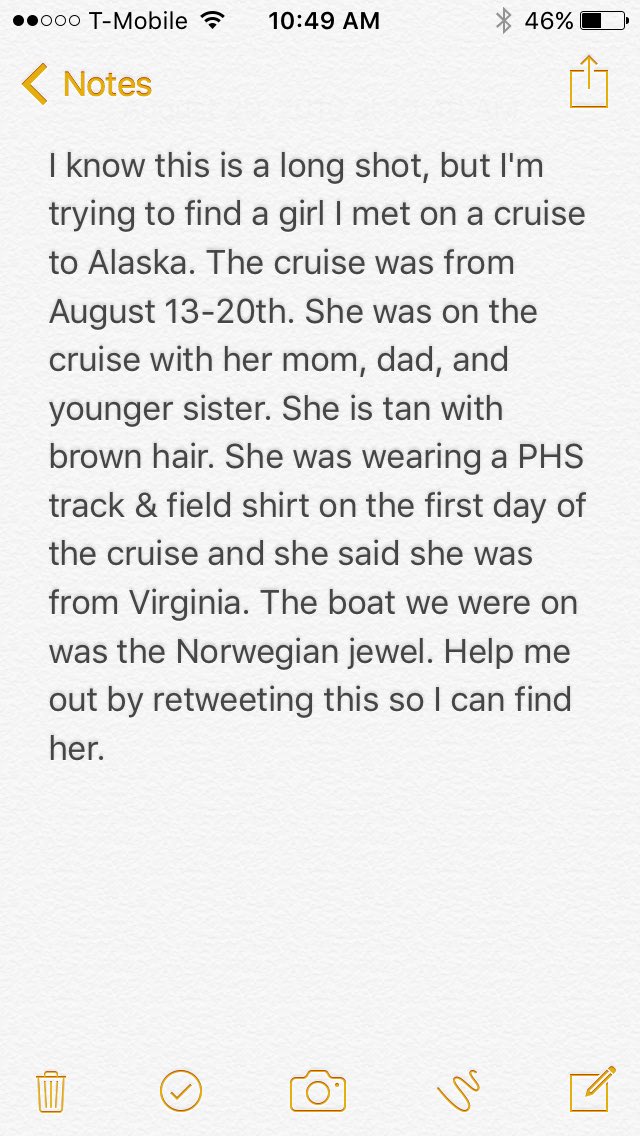 Dootle76's tweet photo. Please RT to help me find the girl from Virginia. https://t.co/74xOKFWIe7
