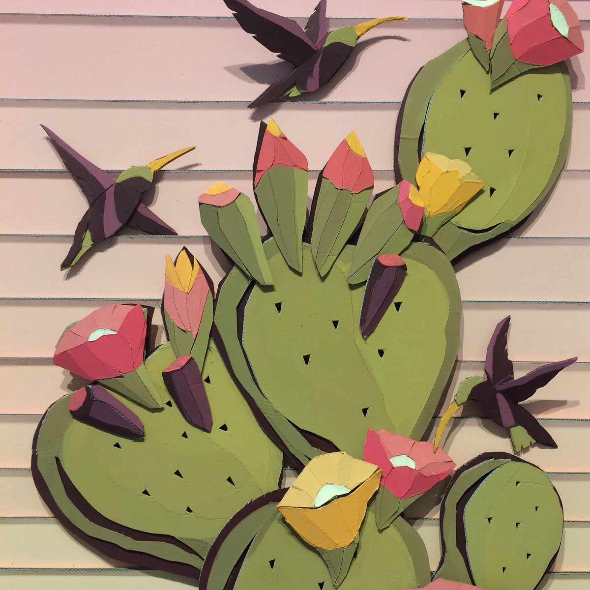 artscigallery's tweet image. Opuntia cactus by Landry McMeans. Come and see her show today 1-6pm! #atxweekend #Art #eastaustin