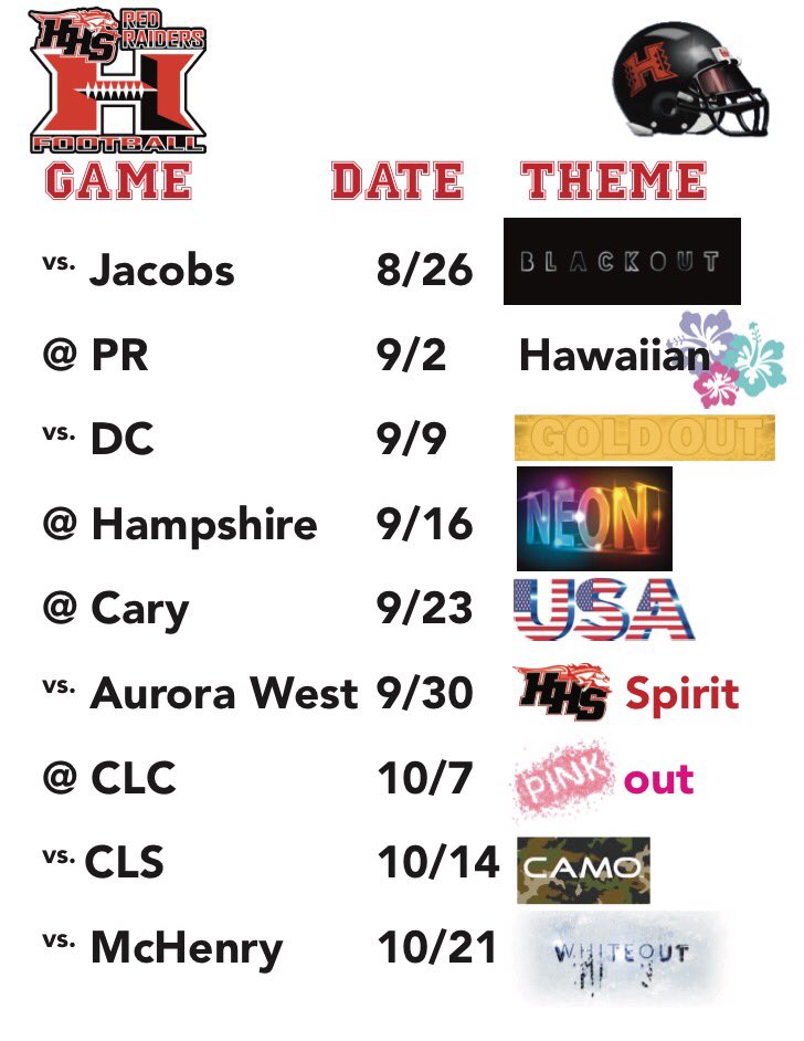 Who's ready for some football? These are the themes for the 2016 season!