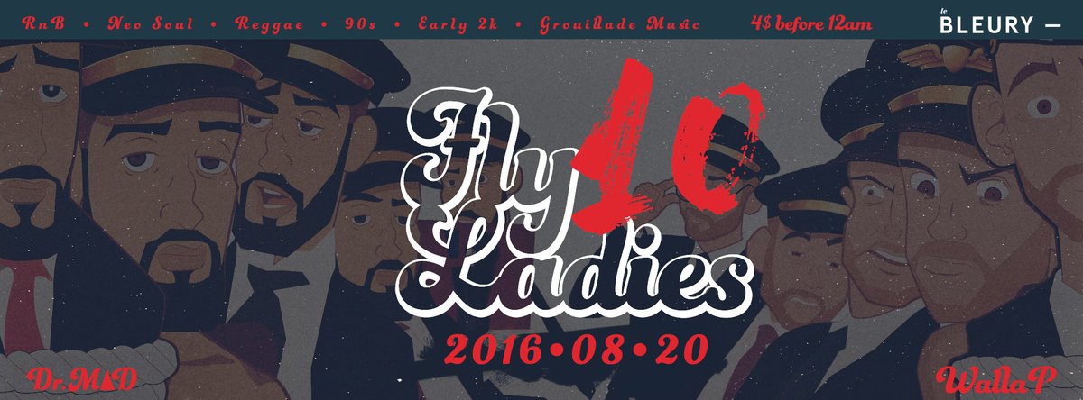 Tonight  : Fly Ladies with <a href="/Dctr_MaD/">Mahdi.</a> &amp; <a href="/Walla_P/">Walla P</a> - 90's #hiphop #rnb #neosoul : facebook.com/events/1719777… #mtl