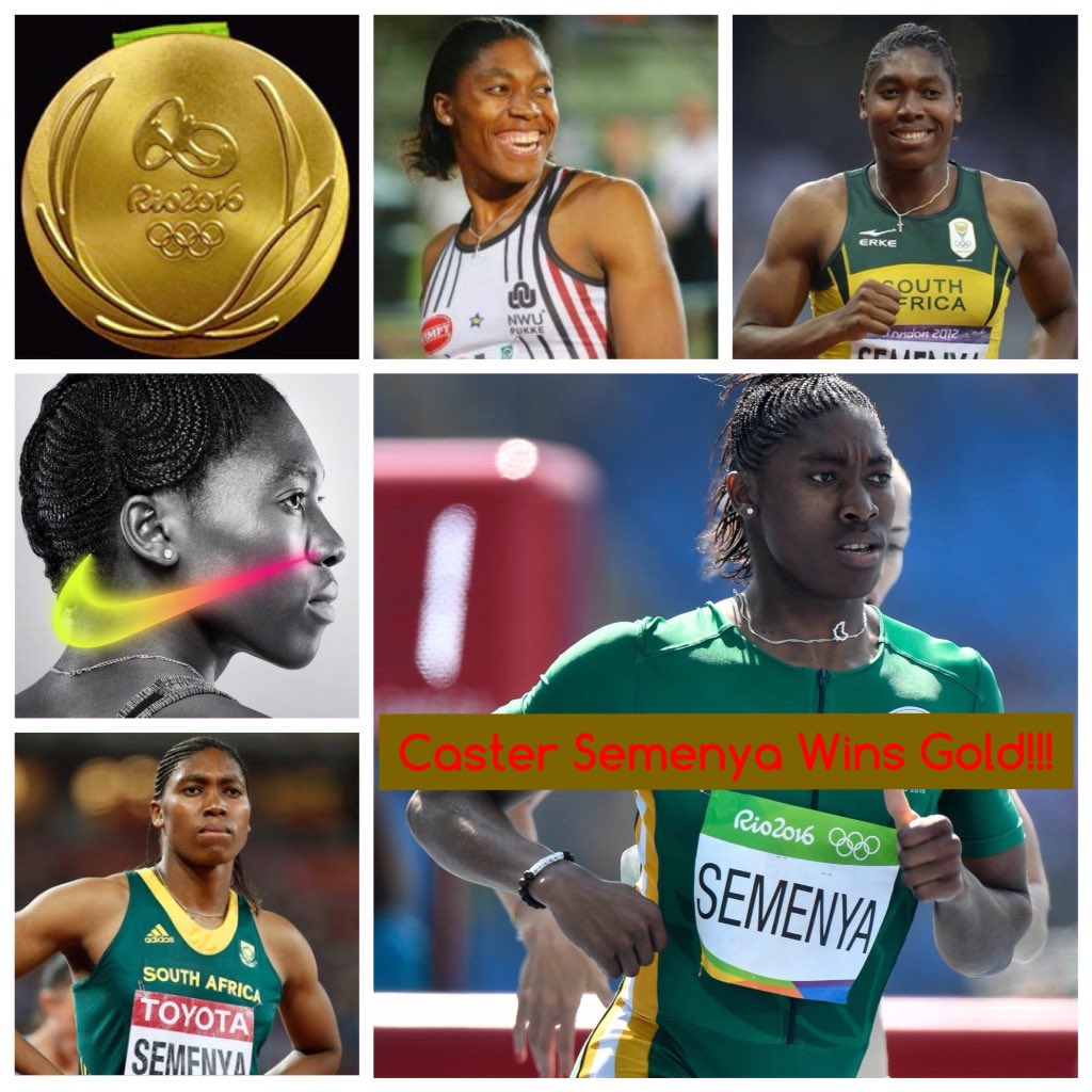 gsport4girls's tweet photo. CASTER SEMENYA shatters the National record and wins #GOLD in the 800m in #RIO #GOLDENCASTER #RSA https://t.co/RGIEtf4r3C