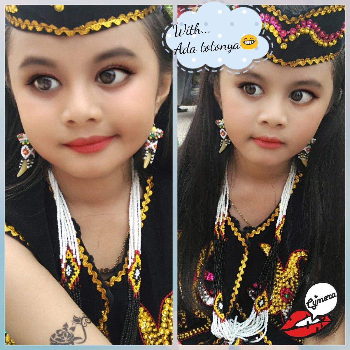 Si dd karnaval pakai baju Dayak
