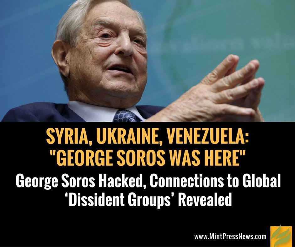 MintPressNews's tweet photo. George #Soros Hacked, Connections To Global ‘Dissident Groups’ Revealed https://t.co/KAoAI876LI
#SorosHack https://t.co/FgUnBS8ftE