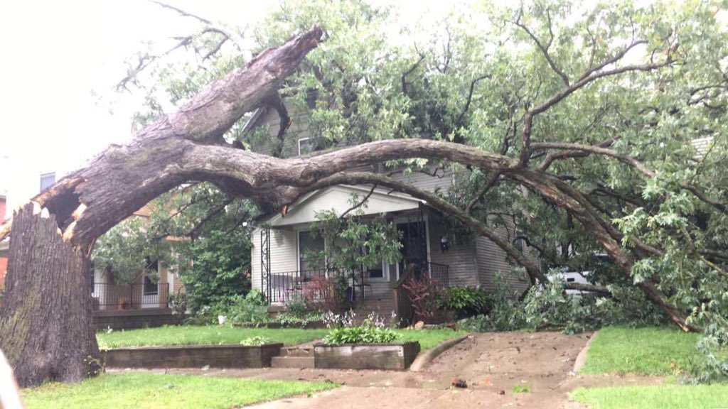 Pictures of storm damage around Grand Rapids, MI after a tornado moved