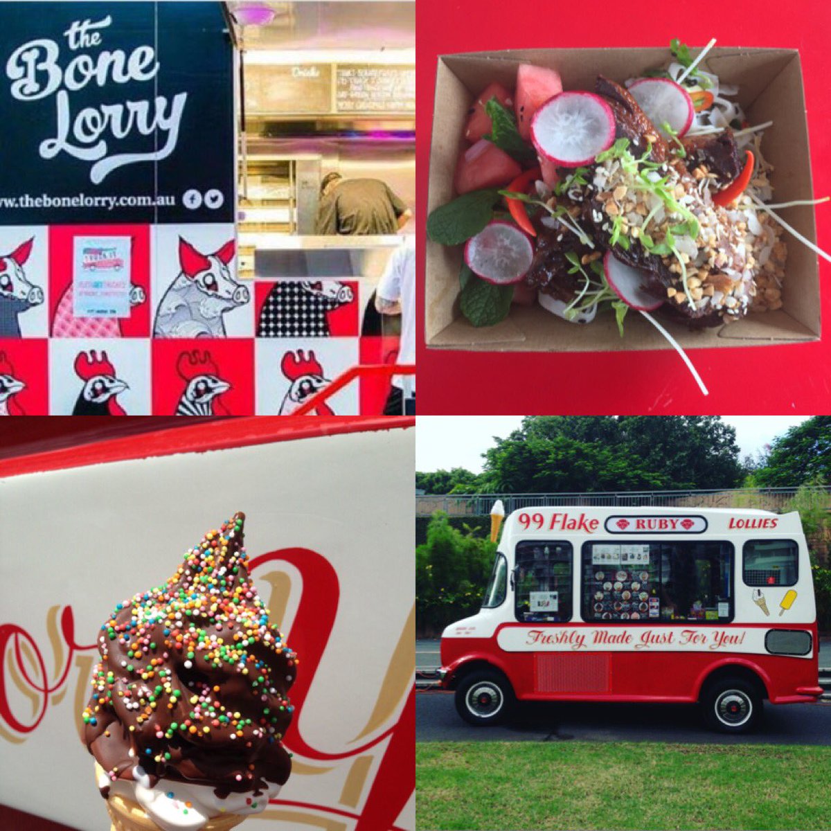 RubyIceCreamVan's tweet image. Ruby and @thebonelorry at #hiddenworldplayground #Fitzgibbon today 12-4pm #brisbanefoodtrucks #icecream #brioche