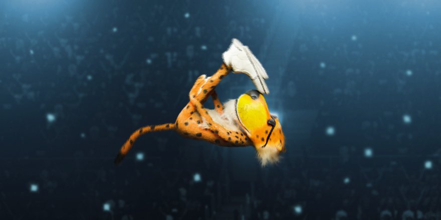 ChesterCheetah's tweet photo. Eyes on the bright-orange prize. #DivingForCheetos #SnackGames https://t.co/NSRg4oWWDw