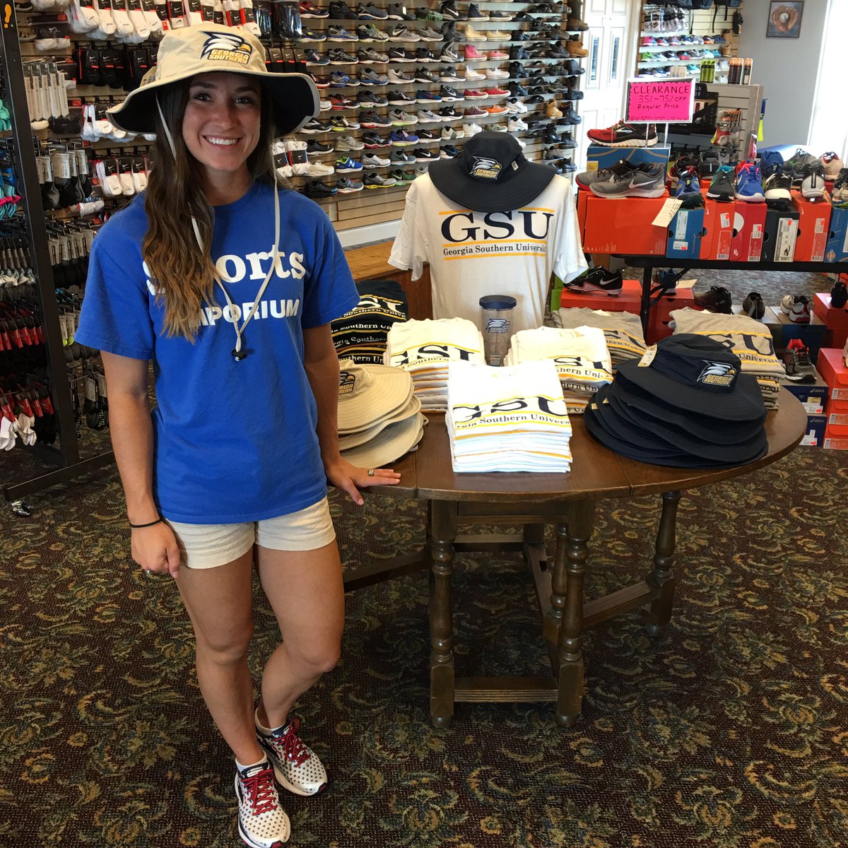 emporium_boro's tweet photo. Get ready for football season at Sports Emporium! We have tons of #GSU apparel ranging from polos to boonie hats! https://t.co/47UK4wDZTY