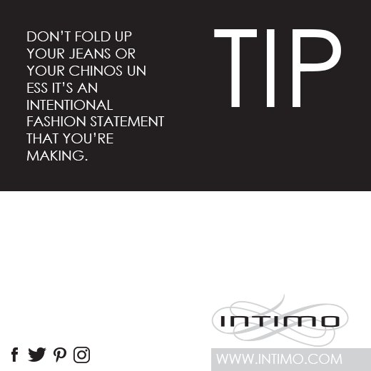 WearIntimo's tweet image. Your pants can come down to the bottom of your shoes but make sure they come just above the floor. #IntimoTips
