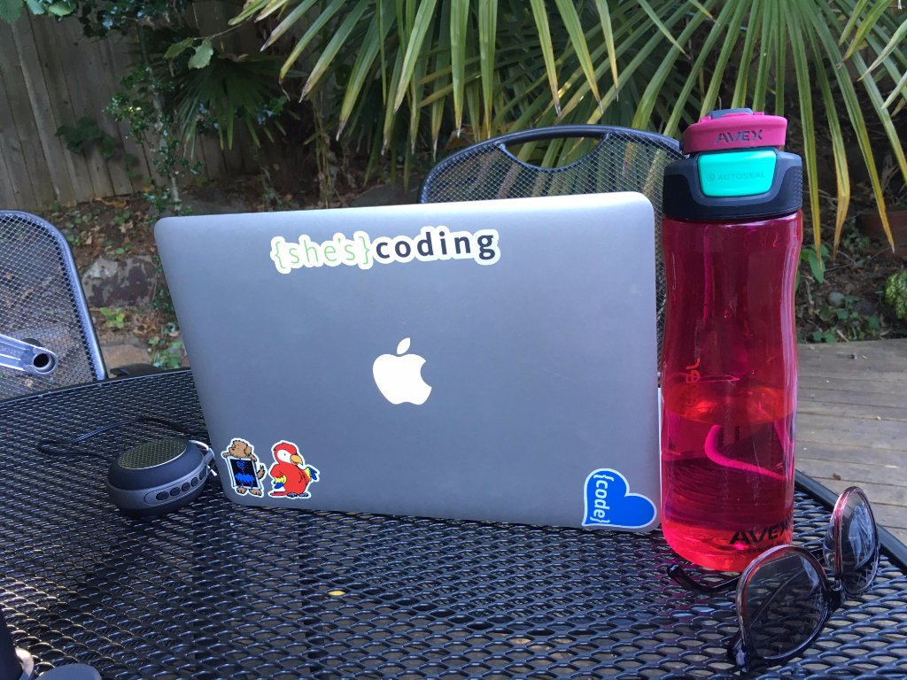 thecodeteam's tweet image. What is your favorite place to code? Newbie @stephcarlson likes learning to code on the patio #WhereDoYouCode?
