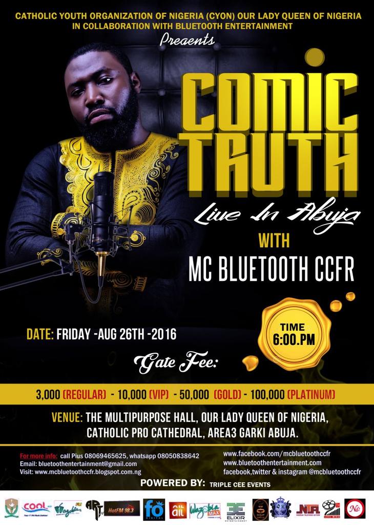 donlaz4u's tweet photo. No dulling, buy your ticket before e go finish. #ComicTruth https://t.co/zOLfuBNztK
