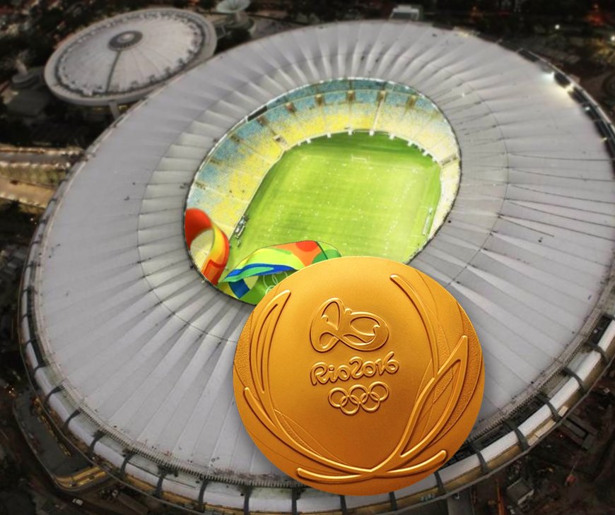 GovRJ's tweet photo. É do #Bra! É do #Maracana a inédita medalha de #ouro olímpica no #futebol! https://t.co/tqZTWexGOp