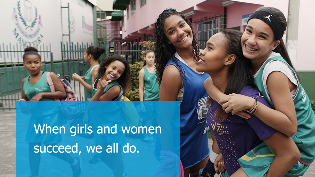 UN_Women's tweet photo. These girls from the favelas of #Rio2016 can become leaders. Help them achieve their dreams: https://t.co/4Oqy7gfIhW https://t.co/6ss3A3p0Mc