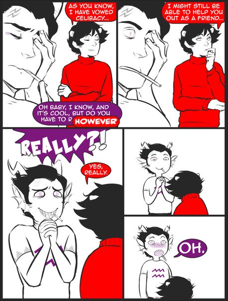LewdestStrider's tweet image. Homestuck shit post comic fuckin yaoi here you go my children &amp;gt;:33