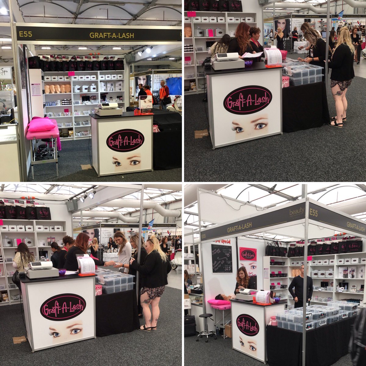 GraftALash's tweet photo. It's day 2 of #BeautyExpoAus in #Sydney. Huge trade show discounts on all our kits. Happy hour 1-2pm. Stand E55 https://t.co/kBxG3bfuuX