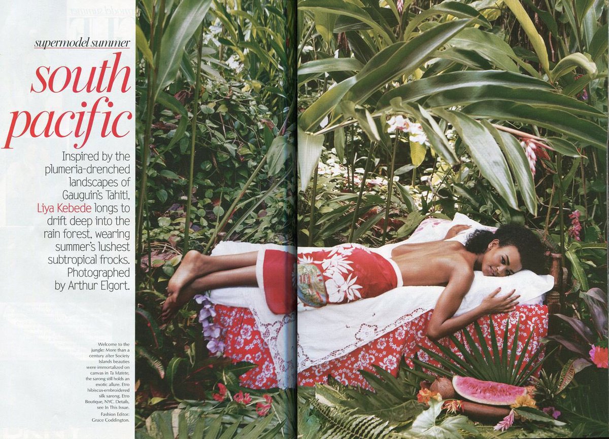 JeremyFranczyk's tweet photo. The gorgeous Liya Kebede ~ US Vogue June 2003 https://t.co/m99MvEXKFL