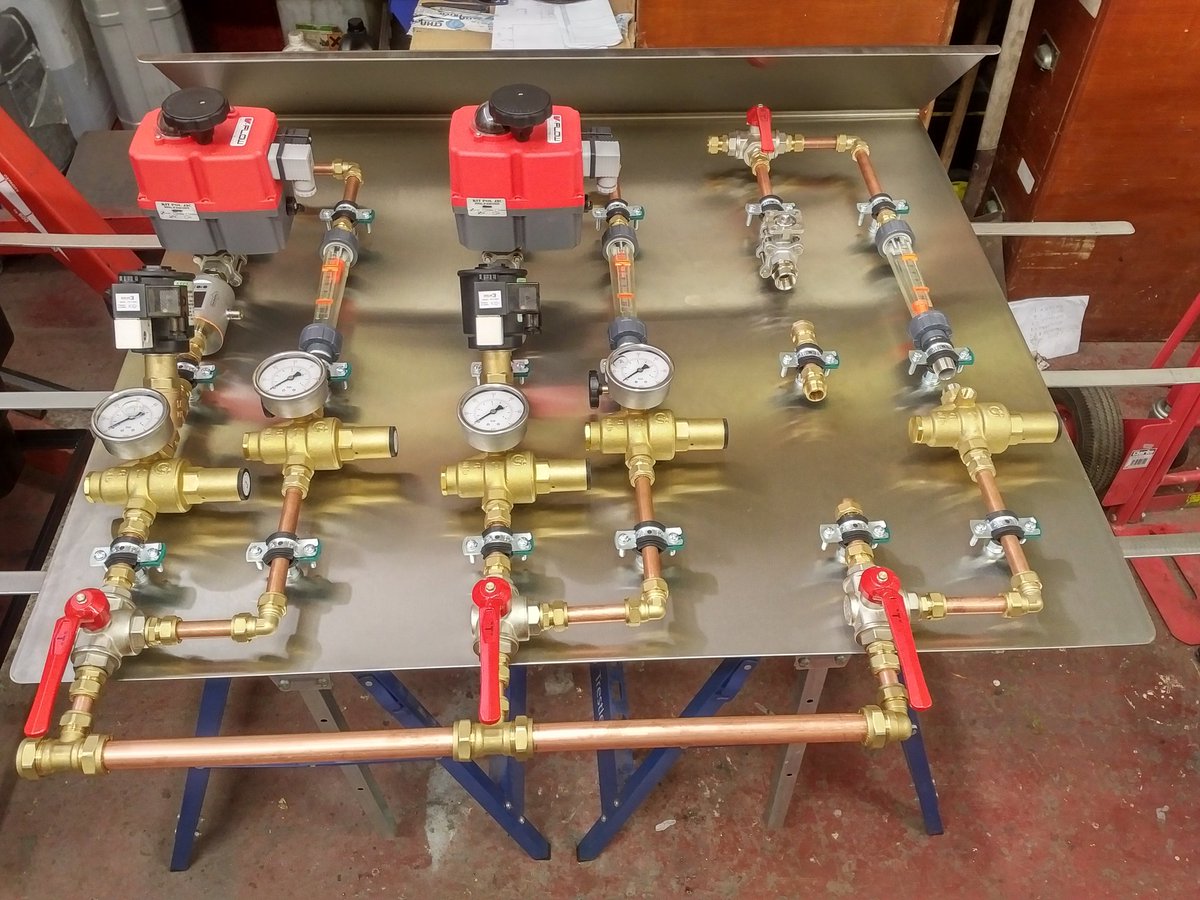 ACASEngineering's tweet image. Progress on late night's work - water addition panel for 3 pellet presses: save £500 per day on steam. #efficiency