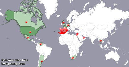 3d2e's tweet image. Mis seguidores viven en España(50%),Estados Unidos(9%),Francia(7%) y más tweepsmap.com/!3d2e