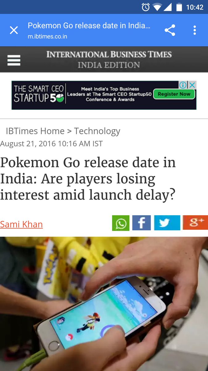 vignesh_sarang's tweet photo. @johnhanke Wat a great way to make it to the news here in INDIA..All becoz of ur Ignorance #bringpokemongotoindia https://t.co/n6hqzOSF02
