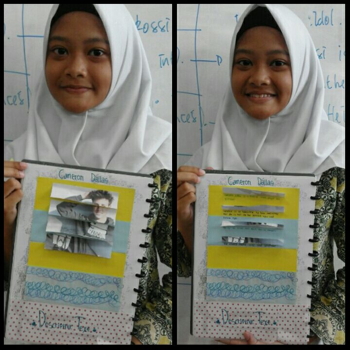Salah satu bentuk kreativitas dalam pembelajaran Descriptive text dgn Ms. Erna 📚