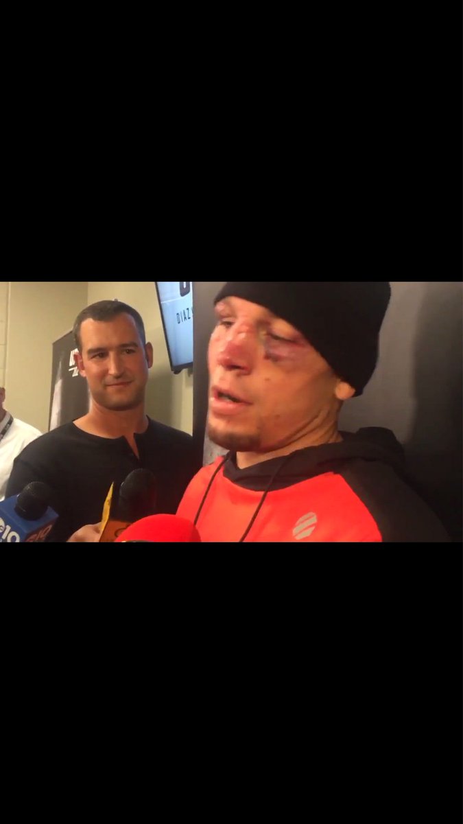Studentroaster's tweet photo. Nate looking Rihanna on a good day after the fight #ufc #202 #natevsconnor #ufc202 #DiazvsMcgregor https://t.co/UT2VRk6Azd