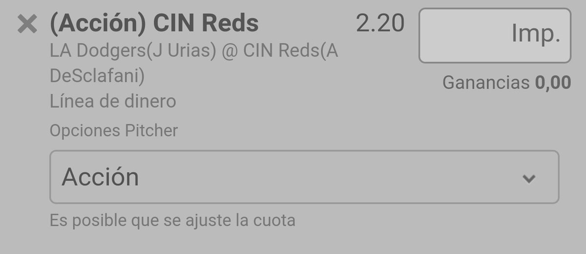 hitmlbrun's tweet photo. Pick ⚾30
⌚ 19:10
🏆 LA Dodgers - CIN Reds⚾ 
✏ CIN Reds Linea de Dinero(Accion)
📣 Stake 1.50/10
💰 @2.20 https://t.co/n3uu0ZCD2W