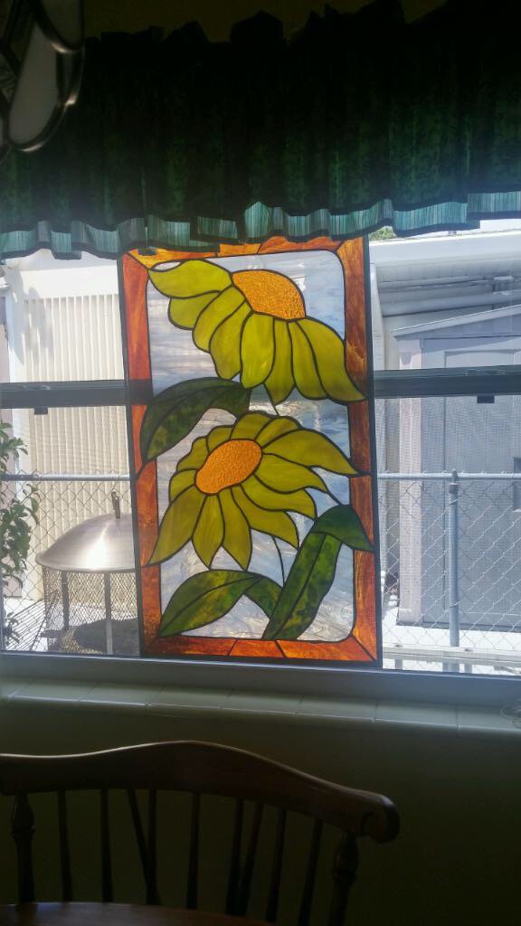 sherriann67's tweet image. On of my projects. #stainglass #funhobbies
