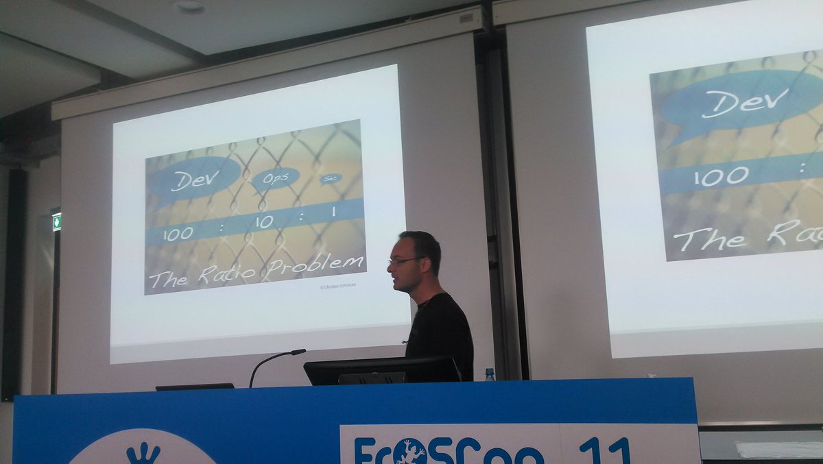 QuingKhaos's tweet photo. Good morning! Second day #froscon beginning with secure software development by @kitenco1 #FrOSCon11 https://t.co/or86r17Z9w