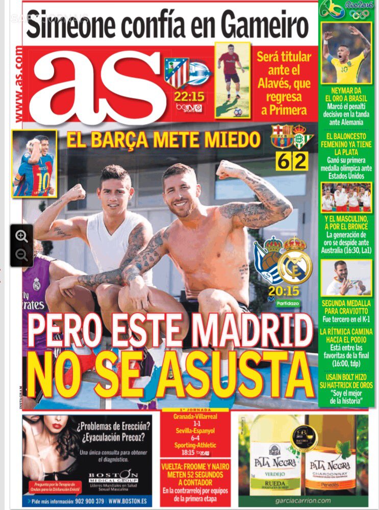 BrioEnfurecida's tweet photo. -Portada para las de baloncesto no??
-Como?Si juega el Madrid, los JJOO HAN ACABADO https://t.co/JRiAx7vDTA