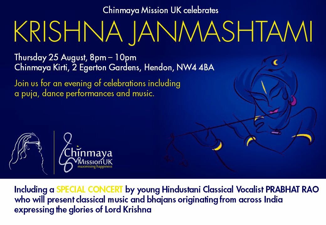 dprabhatrao's tweet photo. Janmashtami concert this Thursday @BritishRagaFeed https://t.co/AcDjS9izHu