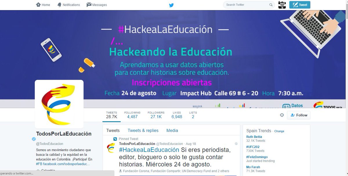 eraser's tweet image. post #elearning #HackeaLaEducación @TodosEducacion agosto 24 7:30 am Colombia klou.tt/qn04s0uy7aw9 #edtech