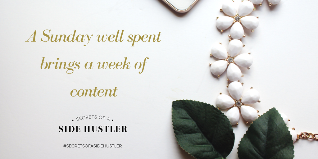 soasidehustler's tweet photo. #secretsofasidehustler: Use Sundays to plan ahead. What's on your agenda today that will help you have a great week? https://t.co/YvQgcCAlOy