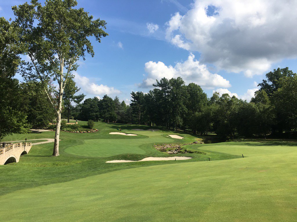 Warm and humid today with storms possible this PM. Greens mowed/rolled, hand-watering as needed.