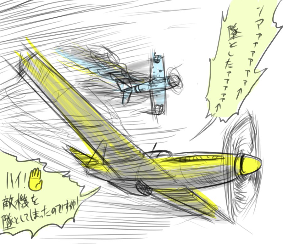 敵機を墜としてしまった熱きパイロット.tehu 