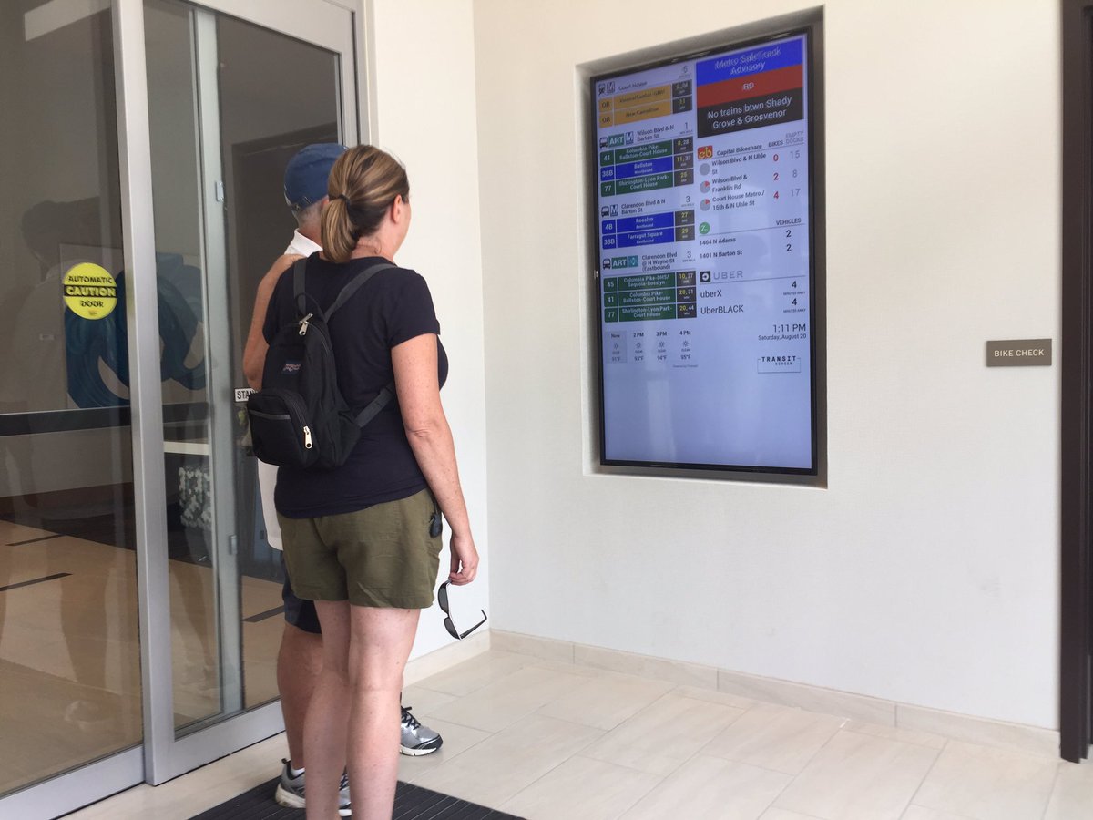 ActionfigureAI's tweet image. Guests at the new Hyatt Place Hotel in Arlington will know their sustainable transportation options #TransitScreen