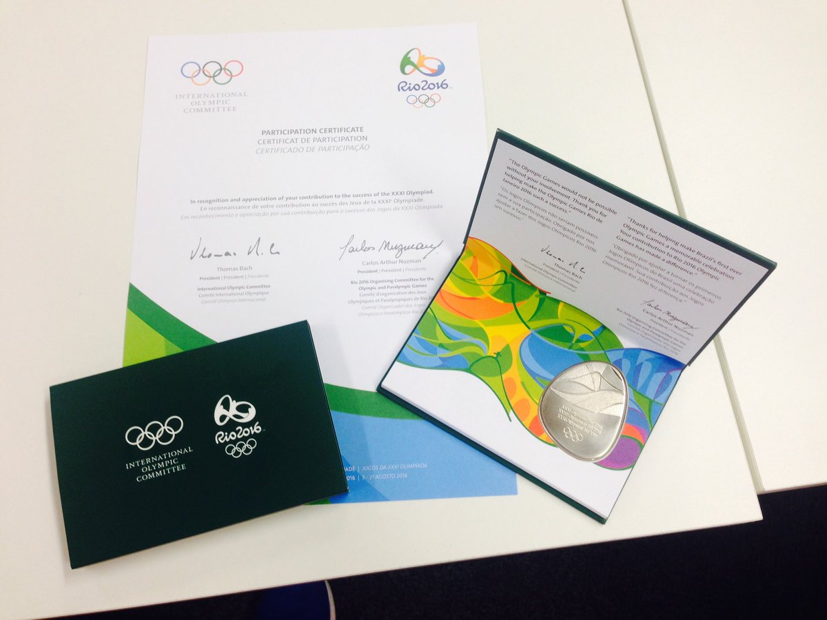 Nun offiziell: ich war in @Rio2016! Das @iocmedia vergisst nichts! @ISOHOlympic @Olympics #IOC