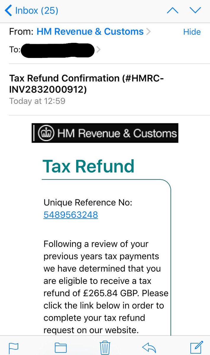 Cyber_Savvvy's tweet photo. Scam emails can look legitimate but always check who the real sender is❗️Let's #beatfraud 💪 Stay #cybersavvy 👀 #HMRC https://t.co/4r7sP7gfu3