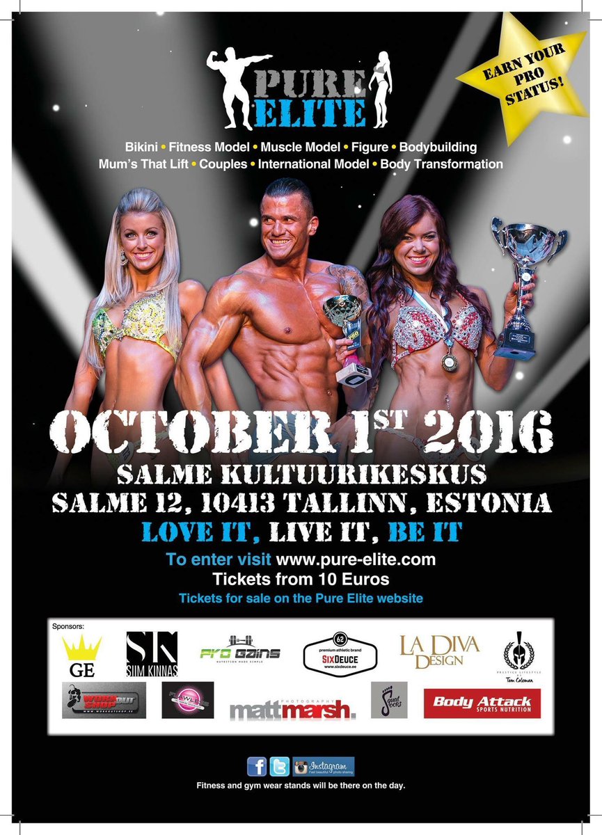 PureEliteEE's tweet photo. First ever Pure Elite international show will be held in Estonia!!!🇪🇪
Register to compete at https://t.co/v1qG17NPAf https://t.co/dj3NNH5hdf