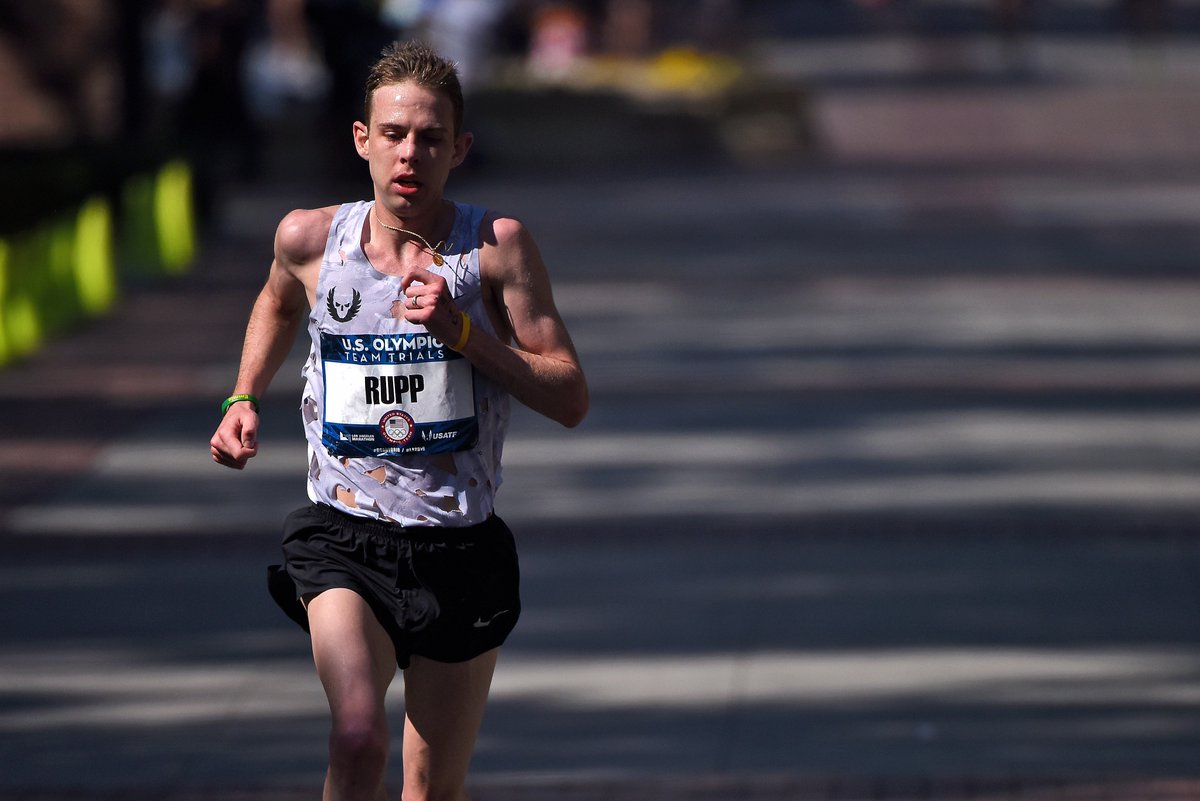 Galen Rupp ran 1st marathon at Olympic Trials. 