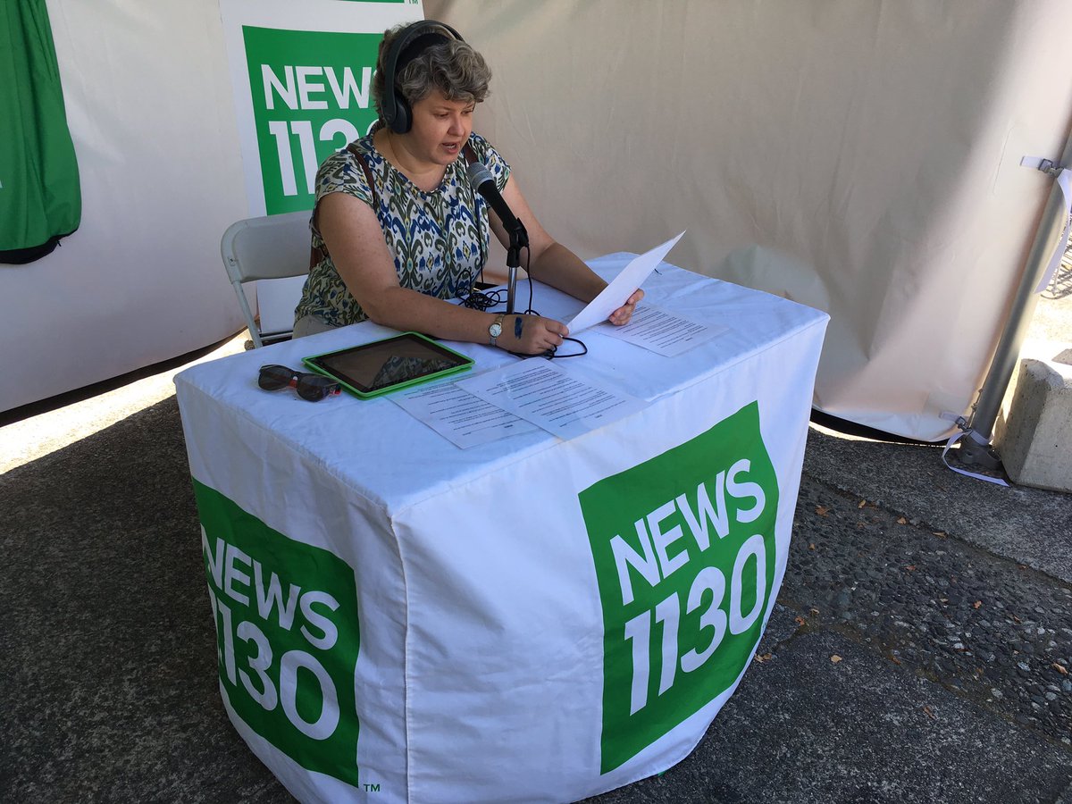 First newscast of the day!  Fantastic job Brenda!! #PNE