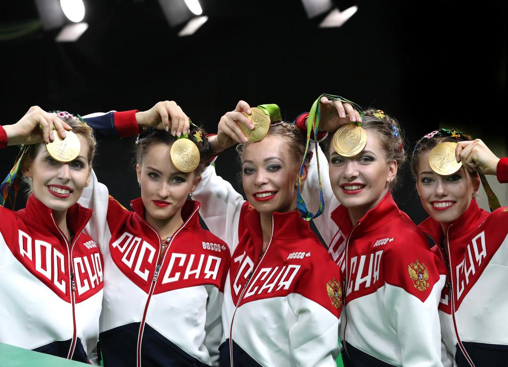 Спортсмены 2016 года. Художественная гимнастика сборная России 2016 Рио.