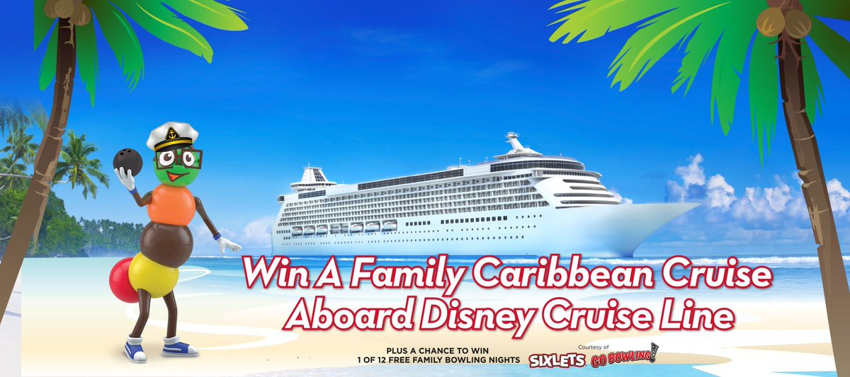 GoBowlingdotcom's tweet image. Want to win a family caribbean cruise aboard Disney Cruise Line? Enter today at: buff.ly/2bH8SHc @Sixlets