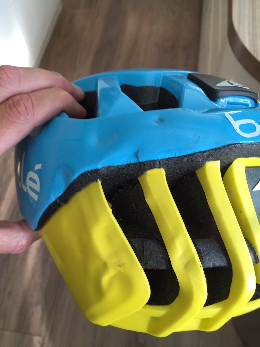dazzaclazza's tweet photo. 1100 miles #ridetorio not a problem. 6 miles from home on a Sunday ride fell off. This is why u wear helmets x https://t.co/ZIqngTWNT9