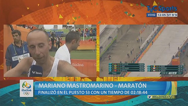 TyCSports's tweet photo. #Rio2016EnTyC 
#maraton "No vine a buscar la marca", la palabra de Mariano Mastromarino: https://t.co/jRe8Vy4D41 https://t.co/nIrbfJlZFb