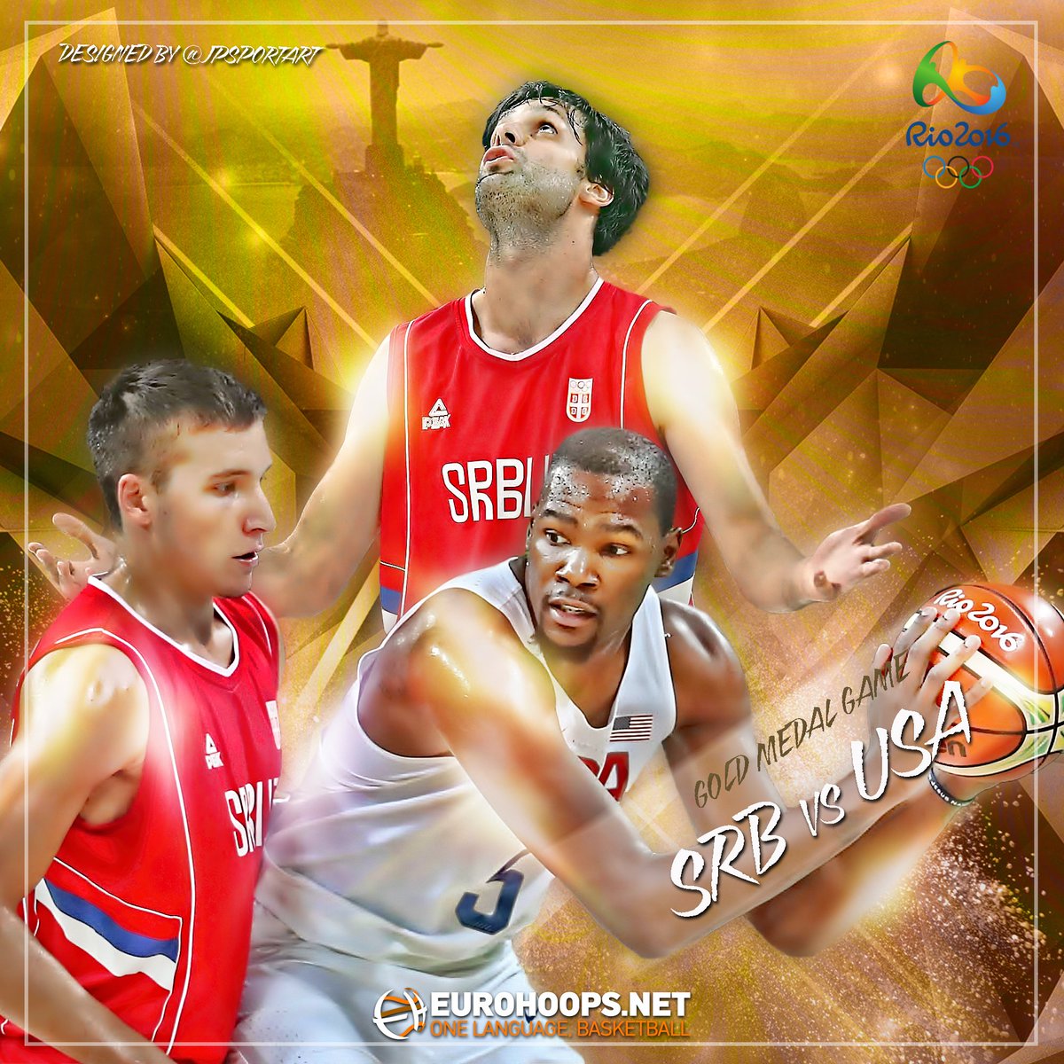 Eurohoopsnet's tweet photo. #Rio2016 We can't wait for the BIG final! #SRB Vs #USA #MakingHistory https://t.co/GFvSb5RnuL