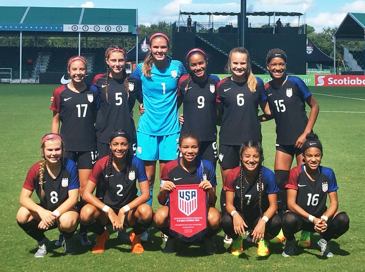 Congrats to the USA for winning its first CONCACAF U-15 Girls' Championship, 2-0 vs. CAN today in Orlando! #History