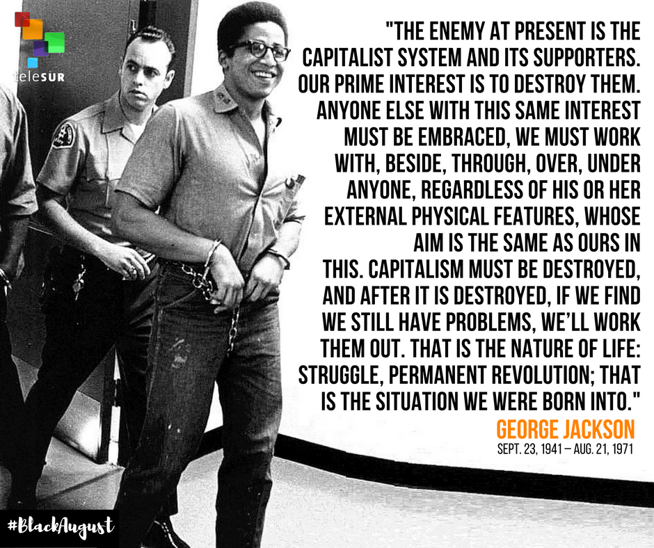 telesurenglish's tweet photo. Remembering a key figure of #BlackAugust: George Jackson, who was shot to death by prison guards in 1971 https://t.co/uzvmk9fsor