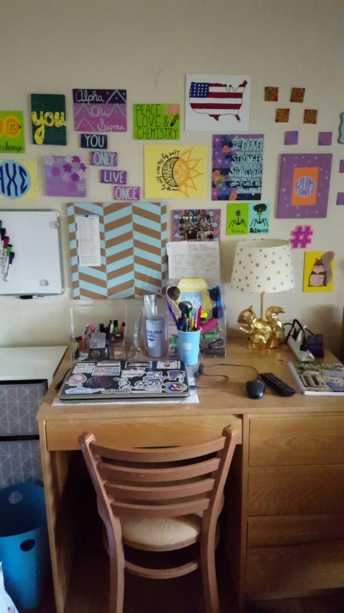 Caroline_withaK's tweet photo. Is there an award for best decor or best squirrel lamp? @unchousing #UNCMoveIn https://t.co/r0qgxzdNOp